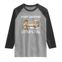 Funny Merry Christmas Litter's Full Cat Parody Raglan Shirt Xmas Movie - Wonder Print Shop
