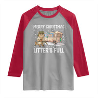 Funny Merry Christmas Litter's Full Cat Parody Raglan Shirt Xmas Movie - Wonder Print Shop