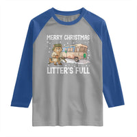 Funny Merry Christmas Litter's Full Cat Parody Raglan Shirt Xmas Movie - Wonder Print Shop