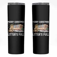 Funny Merry Christmas Litter's Full Cat Parody Skinny Tumbler Xmas Movie - Wonder Print Shop
