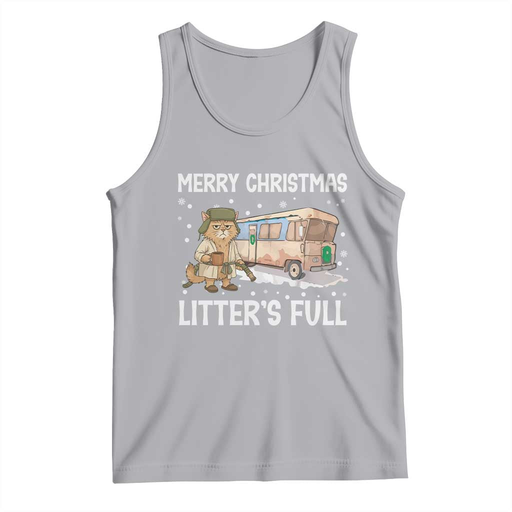 Funny Merry Christmas Litter's Full Cat Parody Tank Top Xmas Movie - Wonder Print Shop