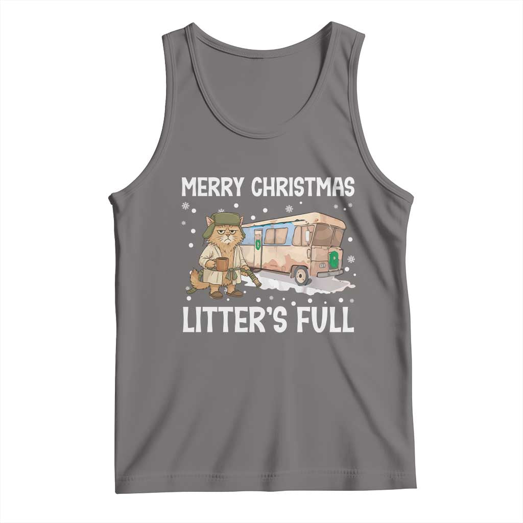 Funny Merry Christmas Litter's Full Cat Parody Tank Top Xmas Movie - Wonder Print Shop