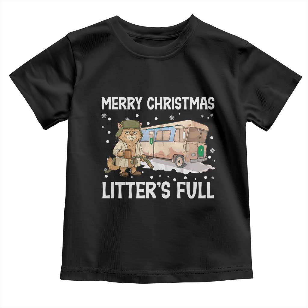 Funny Merry Christmas Litter's Full Cat Parody Toddler T Shirt Xmas Movie - Wonder Print Shop