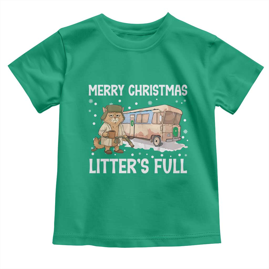 Funny Merry Christmas Litter's Full Cat Parody Toddler T Shirt Xmas Movie - Wonder Print Shop