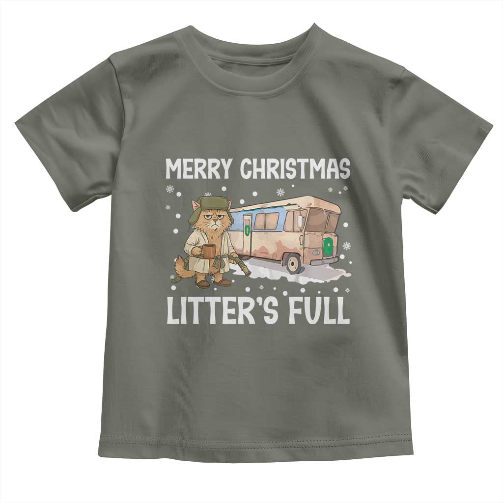 Funny Merry Christmas Litter's Full Cat Parody Toddler T Shirt Xmas Movie - Wonder Print Shop
