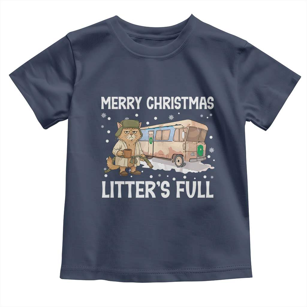 Funny Merry Christmas Litter's Full Cat Parody Toddler T Shirt Xmas Movie - Wonder Print Shop