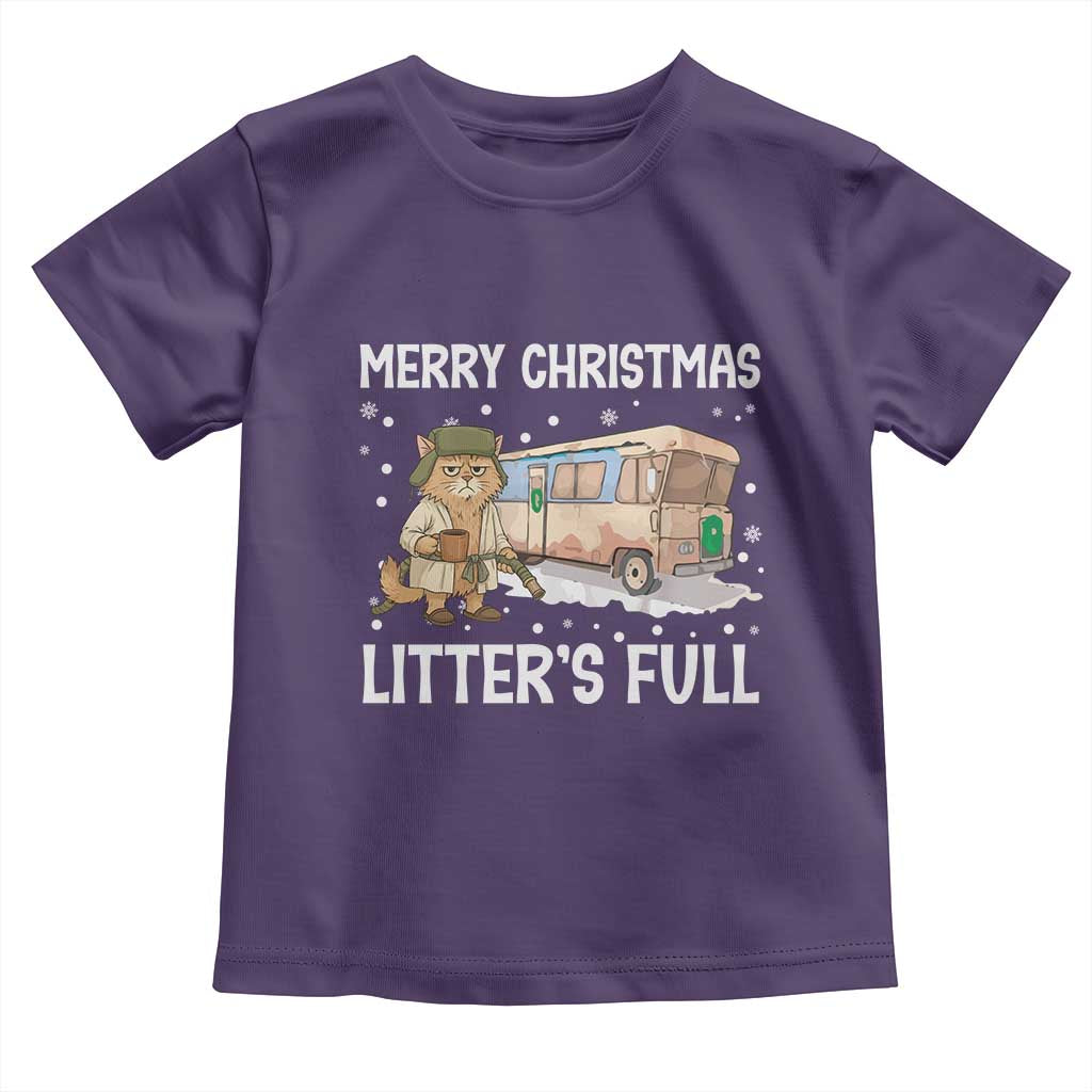 Funny Merry Christmas Litter's Full Cat Parody Toddler T Shirt Xmas Movie - Wonder Print Shop