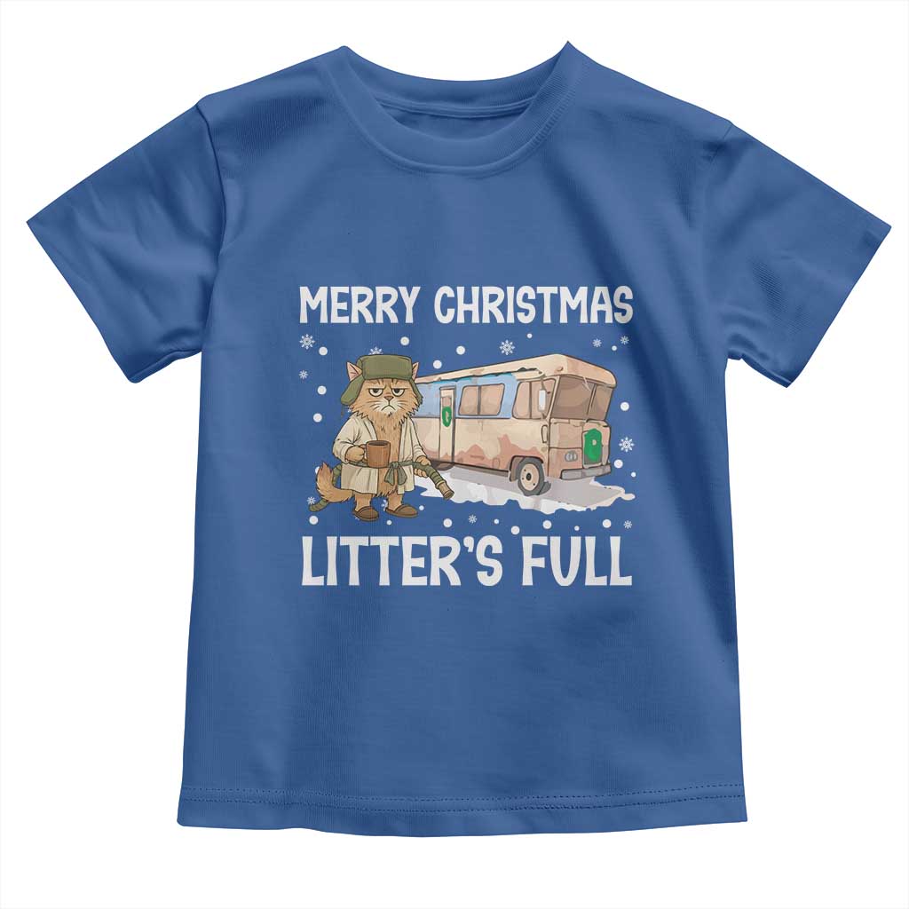 Funny Merry Christmas Litter's Full Cat Parody Toddler T Shirt Xmas Movie - Wonder Print Shop