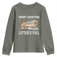 Funny Merry Christmas Litter's Full Cat Parody Youth Sweatshirt Xmas Movie - Wonder Print Shop