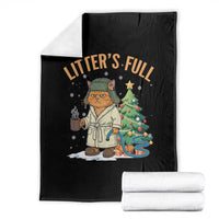 Funny Christmas Vacation Movie Litter's Full Cat Throw Blanket Xmas Tree - Wonder Print Shop