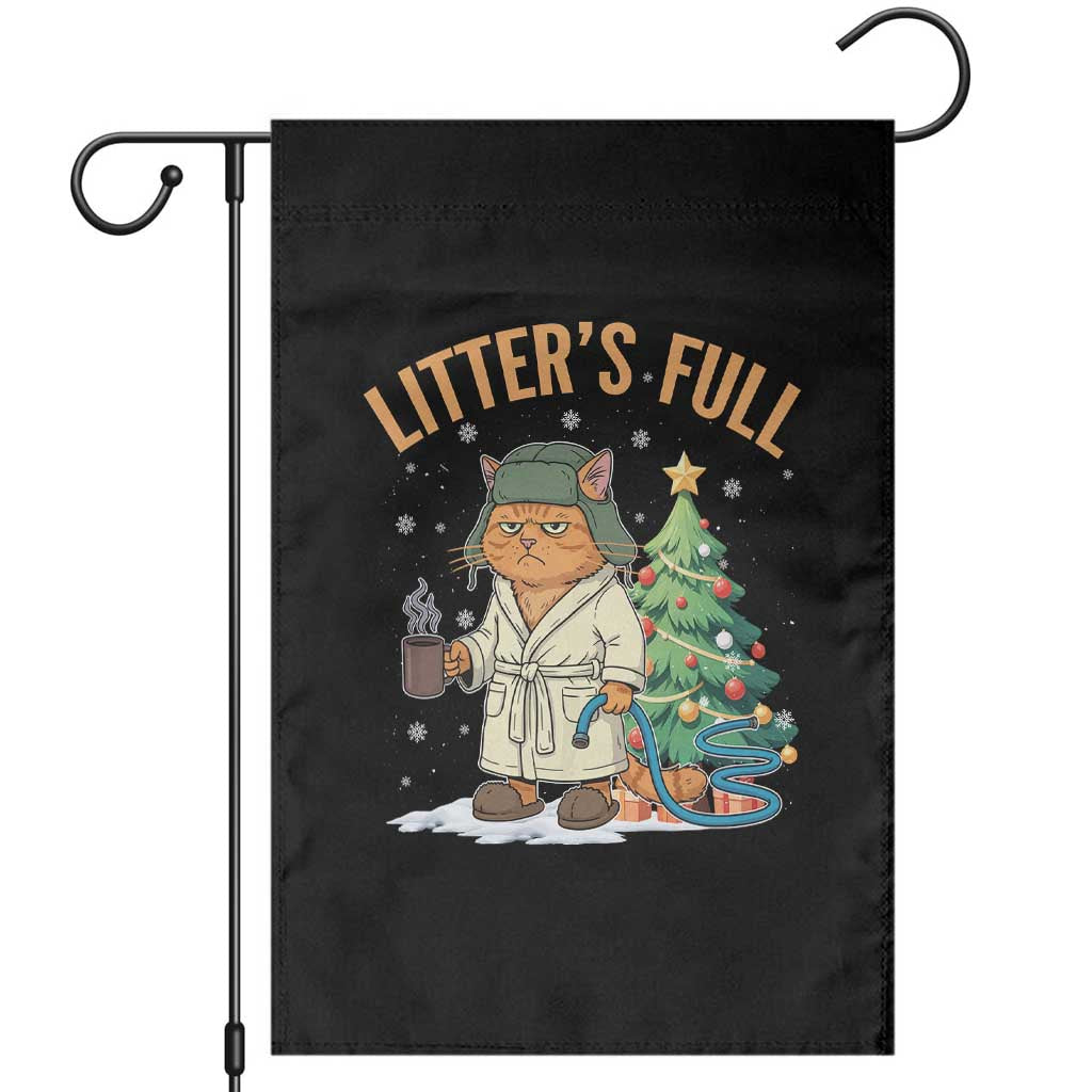 Funny Christmas Vacation Movie Litter's Full Cat Garden Flag Xmas Tree - Wonder Print Shop