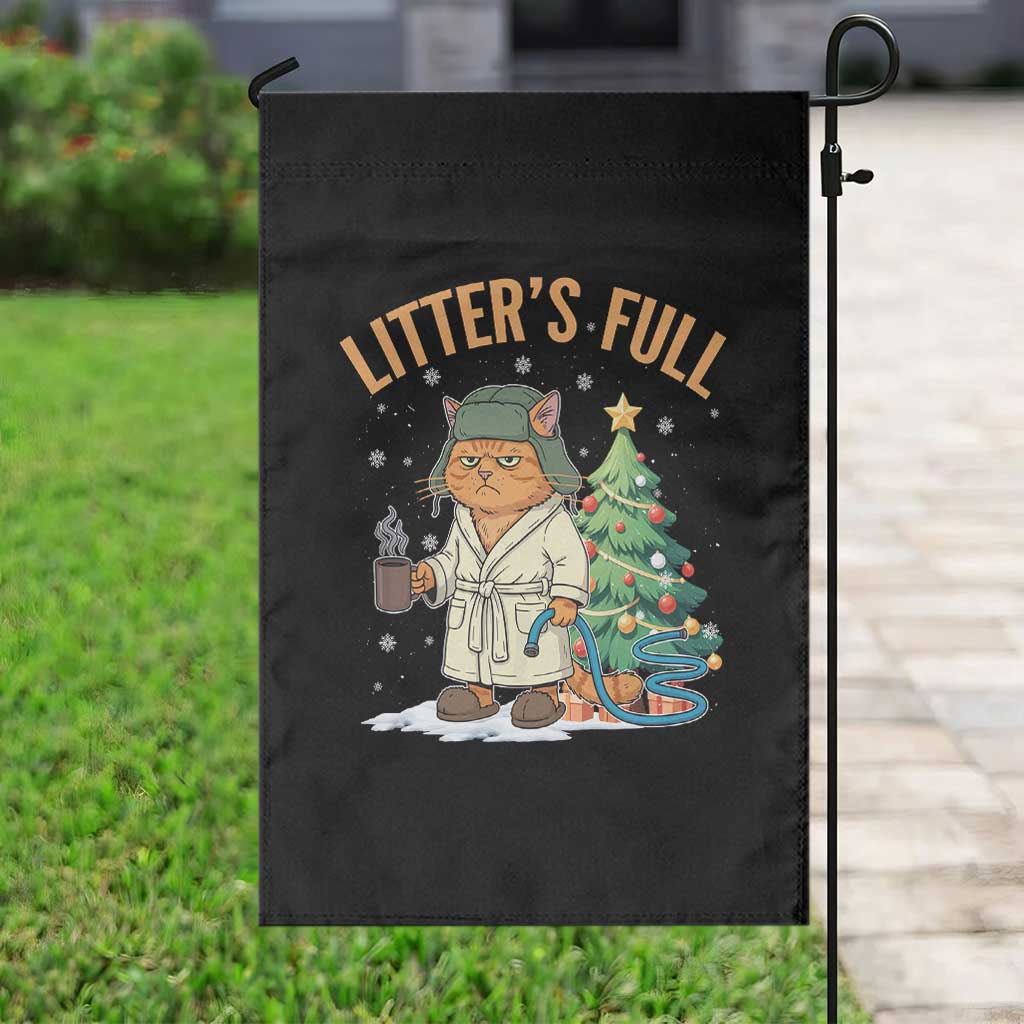 Funny Christmas Vacation Movie Litter's Full Cat Garden Flag Xmas Tree - Wonder Print Shop
