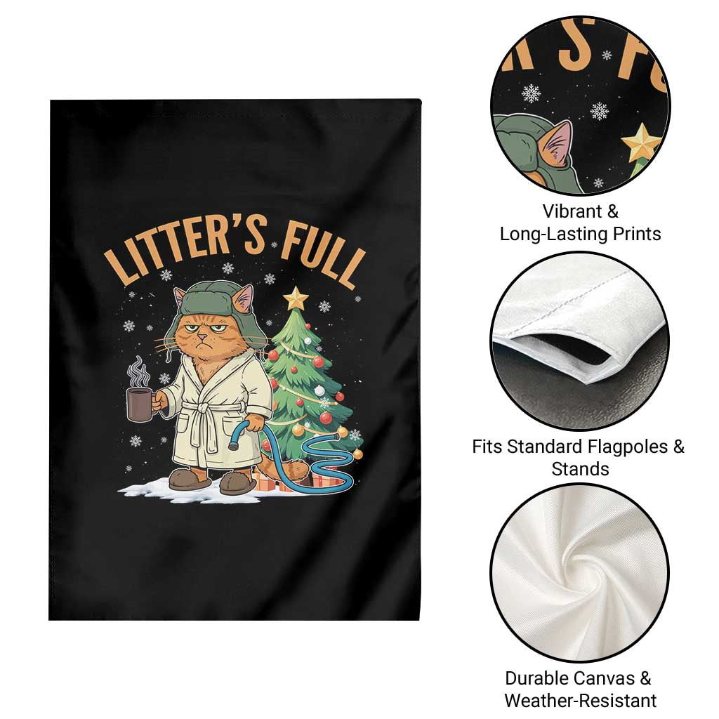 Funny Christmas Vacation Movie Litter's Full Cat Garden Flag Xmas Tree - Wonder Print Shop