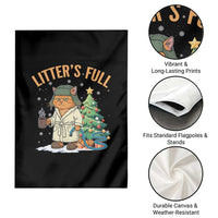 Funny Christmas Vacation Movie Litter's Full Cat Garden Flag Xmas Tree - Wonder Print Shop