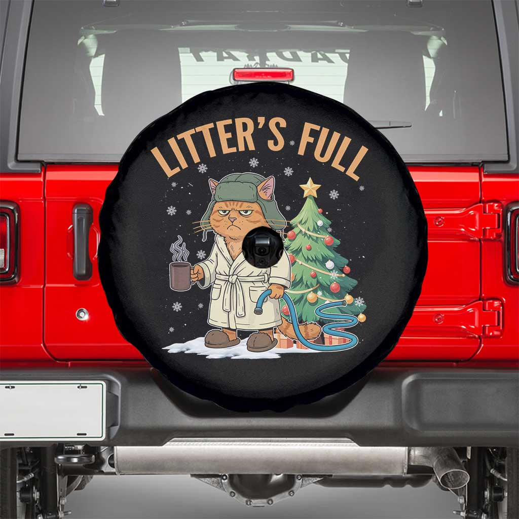 Funny Christmas Vacation Movie Litter's Full Cat Spare Tire Cover Xmas Tree - Wonder Print Shop