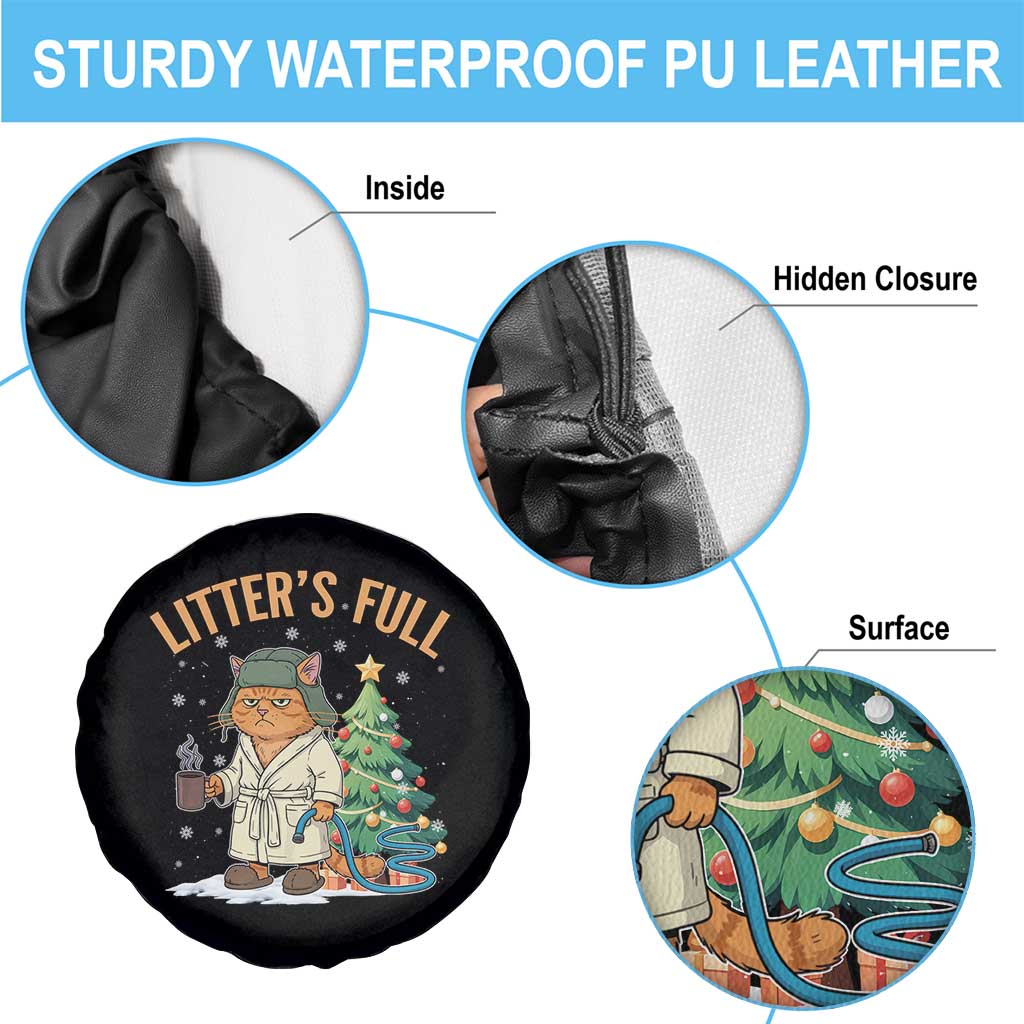 Funny Christmas Vacation Movie Litter's Full Cat Spare Tire Cover Xmas Tree - Wonder Print Shop