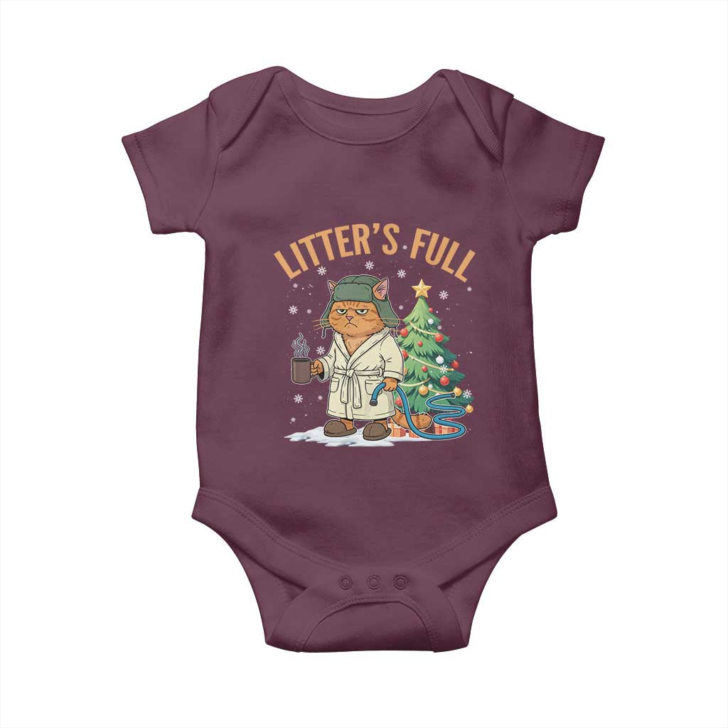 Funny Christmas Vacation Movie Litter's Full Cat Baby Onesie Xmas Tree - Wonder Print Shop