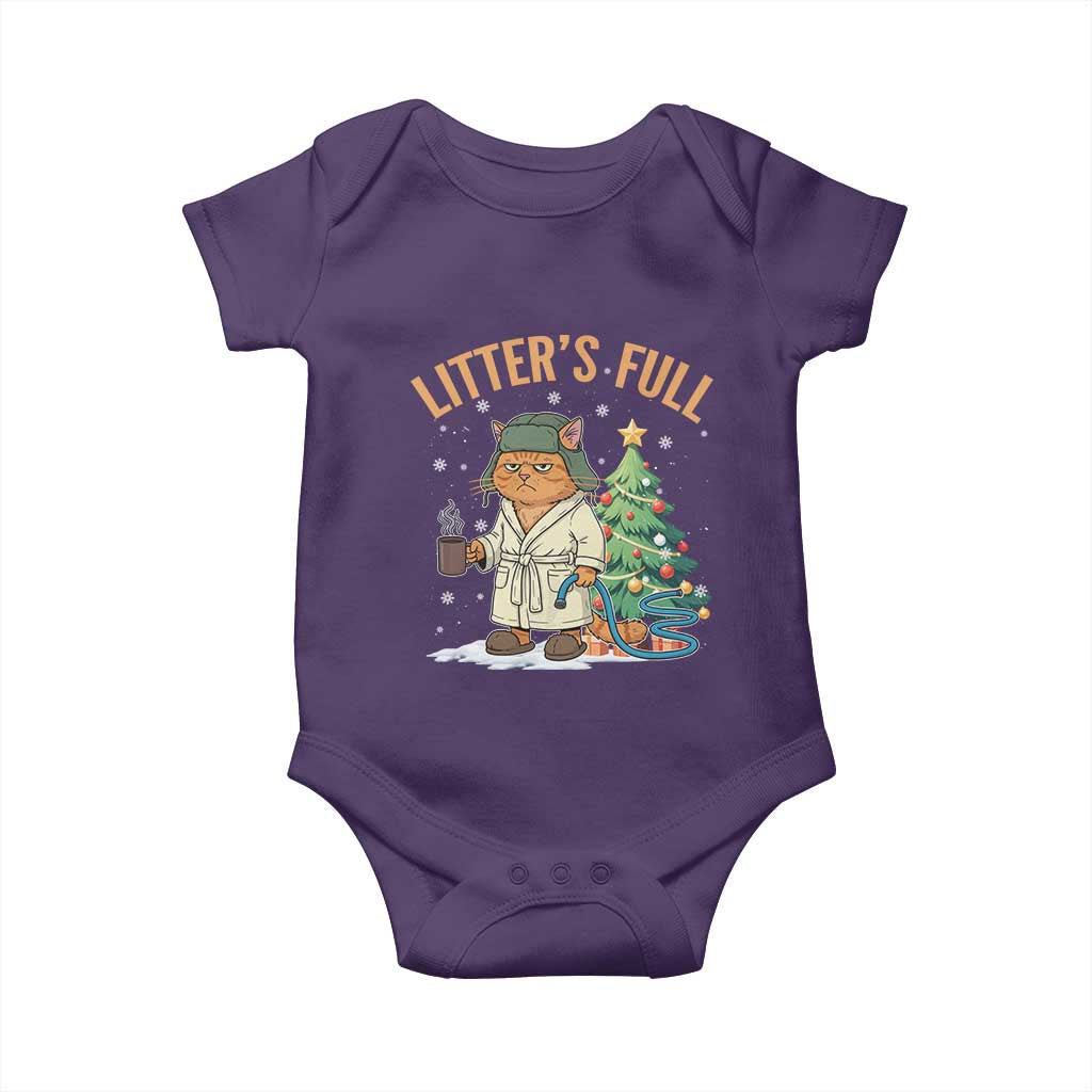 Funny Christmas Vacation Movie Litter's Full Cat Baby Onesie Xmas Tree - Wonder Print Shop