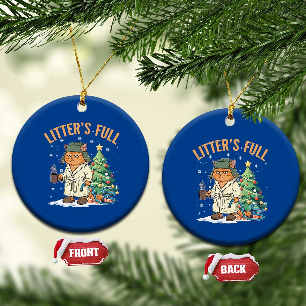 Funny Christmas Vacation Movie Litter's Full Cat Ceramic Ornament Xmas Tree - Wonder Print Shop