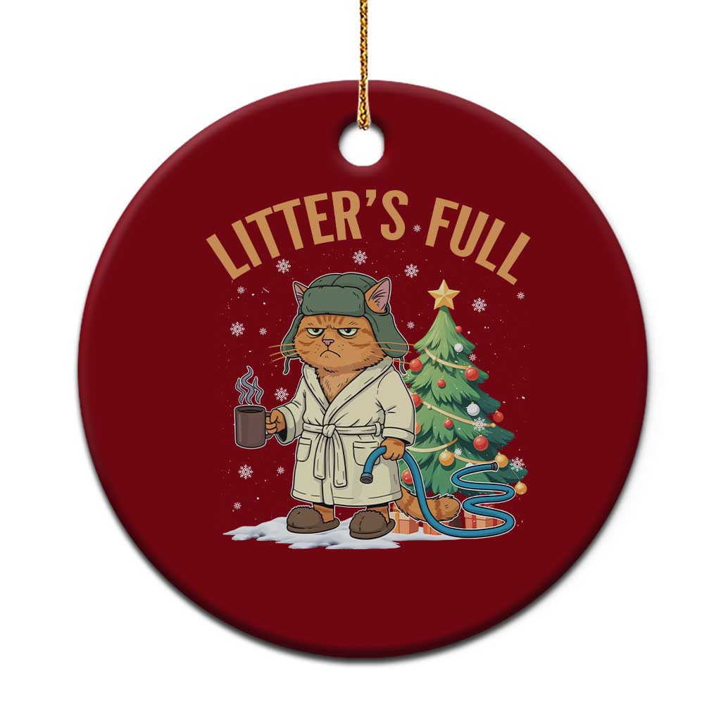 Funny Christmas Vacation Movie Litter's Full Cat Ceramic Ornament Xmas Tree - Wonder Print Shop