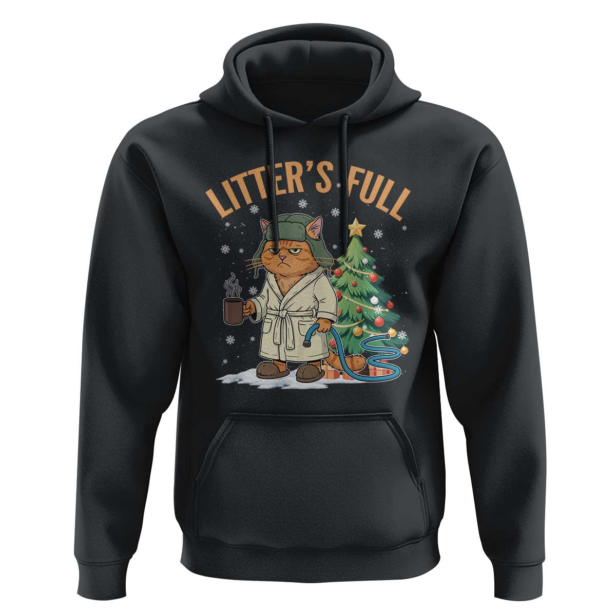 Funny Christmas Vacation Movie Litter's Full Cat Hoodie Xmas Tree - Wonder Print Shop