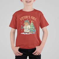 Funny Christmas Vacation Movie Litter's Full Cat T Shirt For Kid Xmas Tree - Wonder Print Shop