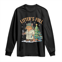 Funny Christmas Vacation Movie Litter's Full Cat Long Sleeve Shirt Xmas Tree - Wonder Print Shop