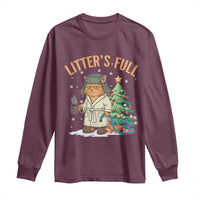 Funny Christmas Vacation Movie Litter's Full Cat Long Sleeve Shirt Xmas Tree - Wonder Print Shop