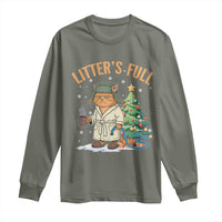 Funny Christmas Vacation Movie Litter's Full Cat Long Sleeve Shirt Xmas Tree - Wonder Print Shop