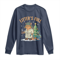 Funny Christmas Vacation Movie Litter's Full Cat Long Sleeve Shirt Xmas Tree - Wonder Print Shop