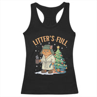 Funny Christmas Vacation Movie Litter's Full Cat Racerback Tank Top Xmas Tree - Wonder Print Shop