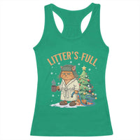 Funny Christmas Vacation Movie Litter's Full Cat Racerback Tank Top Xmas Tree - Wonder Print Shop