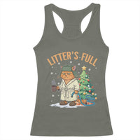 Funny Christmas Vacation Movie Litter's Full Cat Racerback Tank Top Xmas Tree - Wonder Print Shop