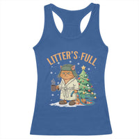 Funny Christmas Vacation Movie Litter's Full Cat Racerback Tank Top Xmas Tree - Wonder Print Shop