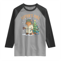 Funny Christmas Vacation Movie Litter's Full Cat Raglan Shirt Xmas Tree - Wonder Print Shop
