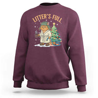 Funny Christmas Vacation Movie Litter's Full Cat Sweatshirt Xmas Tree - Wonder Print Shop