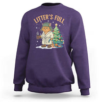 Funny Christmas Vacation Movie Litter's Full Cat Sweatshirt Xmas Tree - Wonder Print Shop