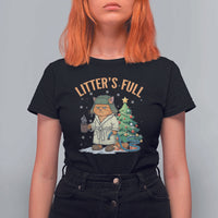 Funny Christmas Vacation Movie Litter's Full Cat T Shirt For Women Xmas Tree - Wonder Print Shop