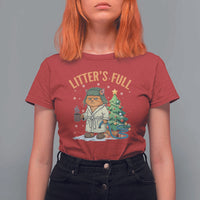 Funny Christmas Vacation Movie Litter's Full Cat T Shirt For Women Xmas Tree - Wonder Print Shop