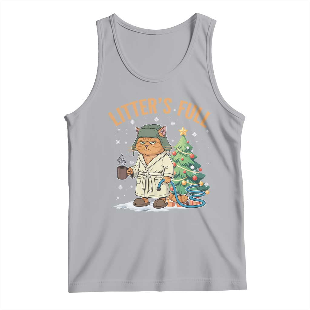 Funny Christmas Vacation Movie Litter's Full Cat Tank Top Xmas Tree - Wonder Print Shop