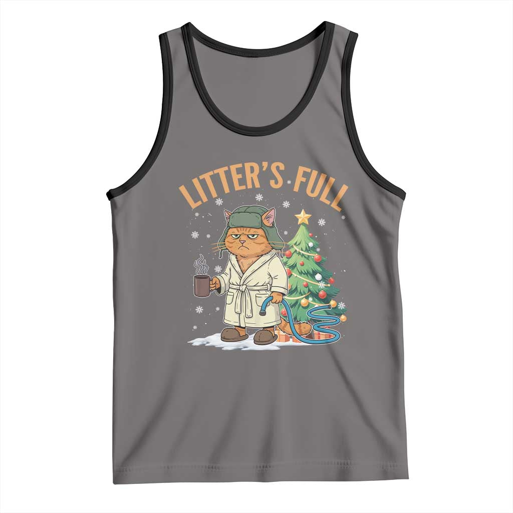 Funny Christmas Vacation Movie Litter's Full Cat Tank Top Xmas Tree - Wonder Print Shop