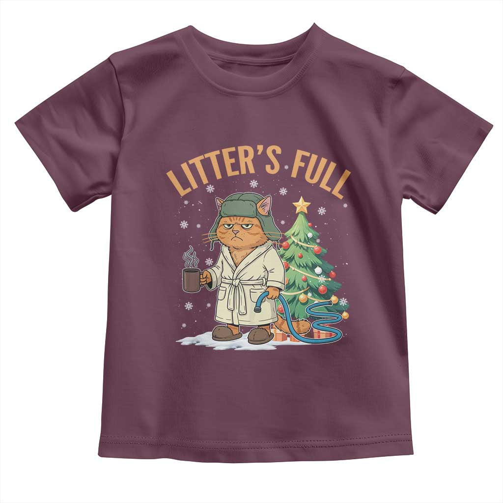 Funny Christmas Vacation Movie Litter's Full Cat Toddler T Shirt Xmas Tree - Wonder Print Shop