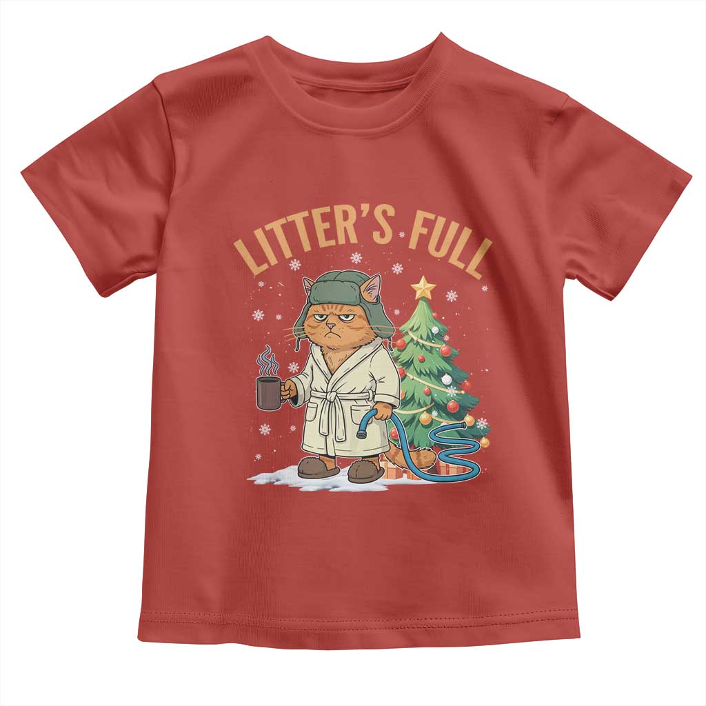 Funny Christmas Vacation Movie Litter's Full Cat Toddler T Shirt Xmas Tree - Wonder Print Shop