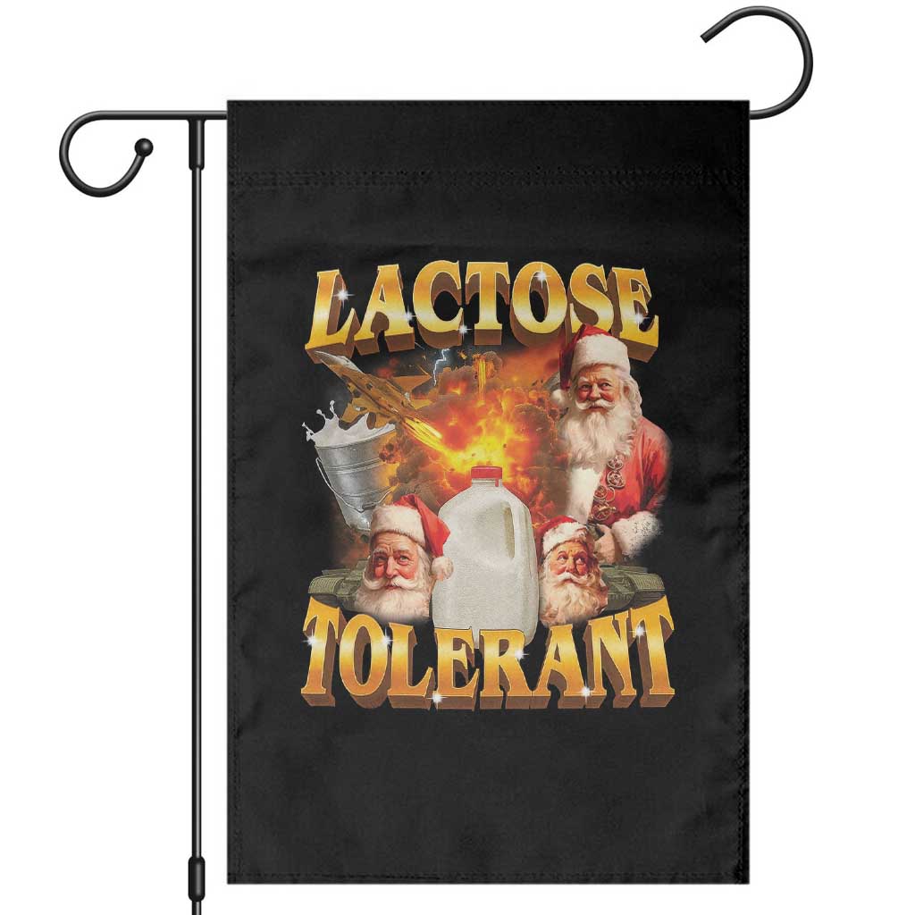 Funny Christmas Santa Lactose Tolerant Garden Flag Xmas Tummy Ironic Sarcastic Meme - Wonder Print Shop