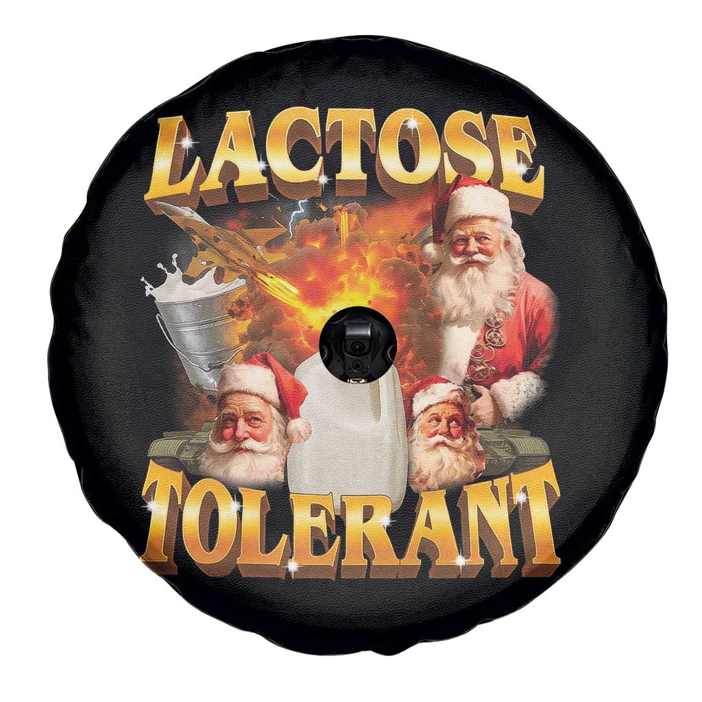 Funny Christmas Santa Lactose Tolerant Spare Tire Cover Xmas Tummy Ironic Sarcastic Meme - Wonder Print Shop