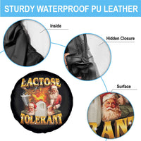Funny Christmas Santa Lactose Tolerant Spare Tire Cover Xmas Tummy Ironic Sarcastic Meme - Wonder Print Shop