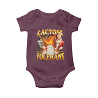 Funny Christmas Santa Lactose Tolerant Baby Onesie Xmas Tummy Ironic Sarcastic Meme - Wonder Print Shop