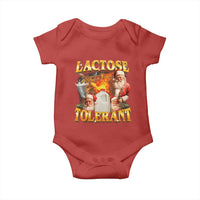 Funny Christmas Santa Lactose Tolerant Baby Onesie Xmas Tummy Ironic Sarcastic Meme - Wonder Print Shop