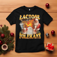 Funny Christmas Santa Lactose Tolerant T Shirt Xmas Tummy Ironic Sarcastic Meme - Wonder Print Shop