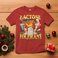 Funny Christmas Santa Lactose Tolerant T Shirt Xmas Tummy Ironic Sarcastic Meme - Wonder Print Shop